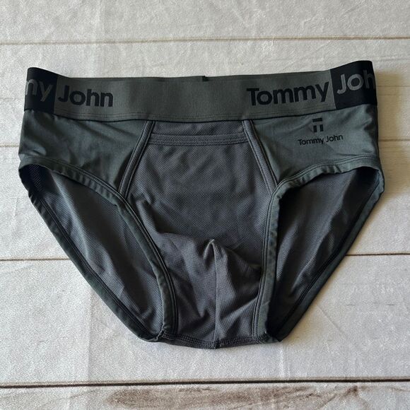 Tommy John Charcoal Briefs with Black Waistband - Picture 1 of 4